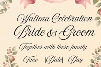 design luxury wedding invitation card