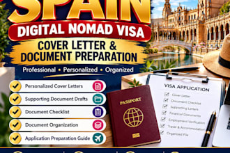 prepare spain digital nomad visa cover letter and documents