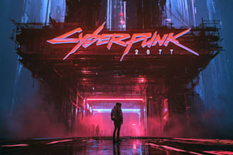 create a badass cyberpunk gaming or esports logo