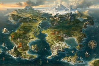 illustration fantasy map illustration