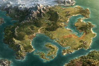 draw a custom map illustration of a country, city, or place
