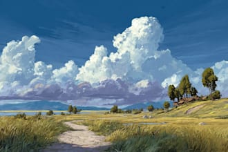 create fantasy landscape illustrations