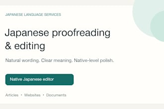 proofread and edit your japanese text as a native editor