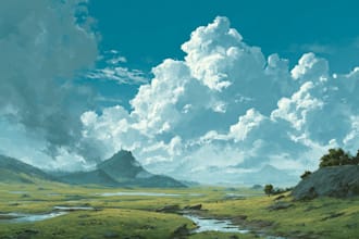 create fantasy landscape illustrations