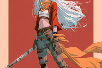 custom anime cartoon character design and illustration