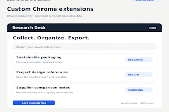 develop a custom chrome extension for your workflow