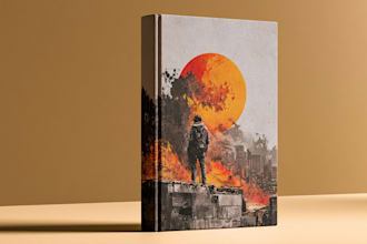 custom book cover design with creative artwork and professional typography