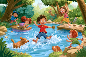 child book illustration, picture book illustration