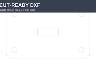 create a laser cut file for sheet metal in dxf and dwg