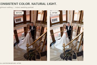 edit wedding photos in lightroom and match your style