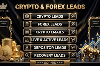 provide targeted international crypto forex leads generation