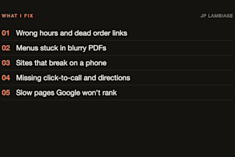 build a modern website for your restaurant, bar or local business