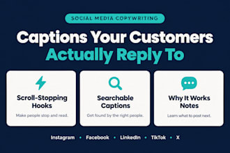 write engaging social media captions and copy for your brand