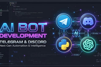 build a custom python telegram bot or discord bot with ai