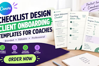 do canva checklist design and client onboarding templates for coaches