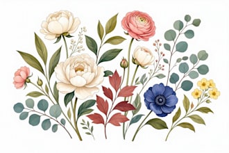 illustrate leaves, herbs, and plants with fine details