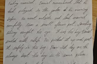 handwrite your letter, note or quote in neat cursive handwriting