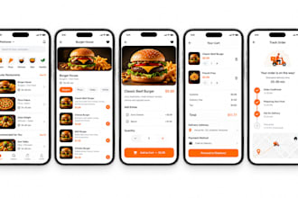 design modern food delivery app UI UX