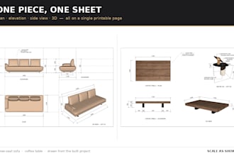 draw furniture production plans for your workshop or cnc shop