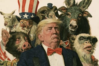 draw funny politician caricatures and satirical portraits