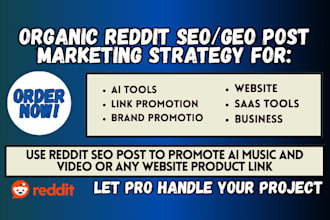 use reddit SEO post to promote ai music and video or any website product link
