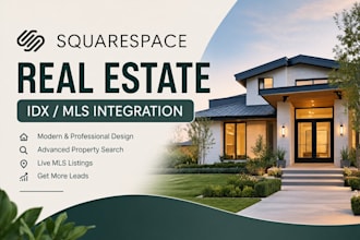design a squarespace real estate website with idx mls integration