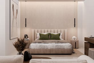 design your living room or bedroom and render it in blender
