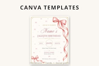 design editable canva templates for invitations and cards