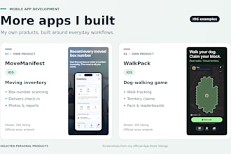 develop a custom native ios app mvp