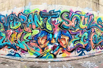 graffiti wall art, custom 3d murals, street artwork, urban mural design