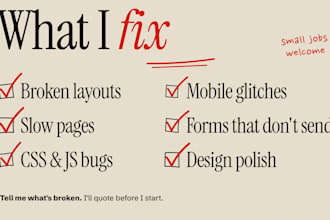 fix or improve your website