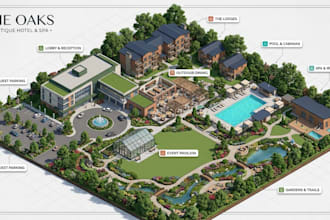 create hospitality maps resort layouts, hotel maps and property plans