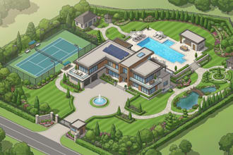 design aerial property maps, real estate layouts, site plan and location map