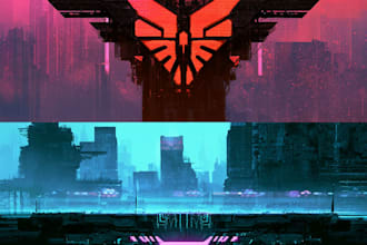 illustrate a cyberpunk character with neon lighting effects