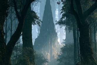 create fantasy environment concept art