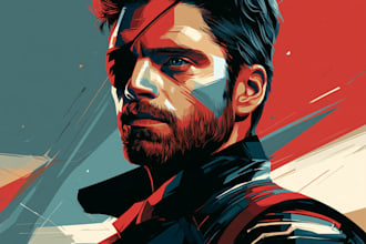 do superhero pop art portrait