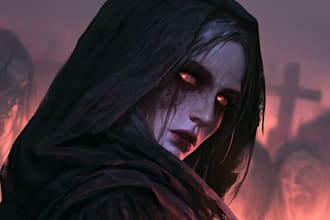 draw horror character illustration