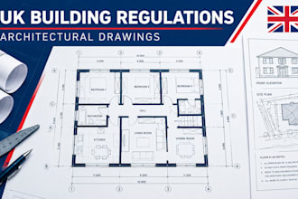 create UK building regulations, structural, architectural engineering drawings