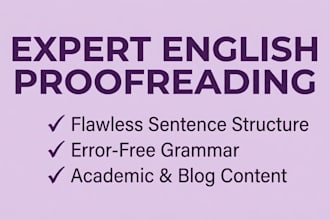 proofread and fix english grammar