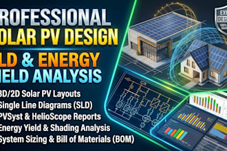 provide professional solar pv design, slds and energy yield analysis