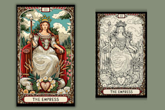 custom tarot cards tarot card design oracle cards tarot illustration tarot cards