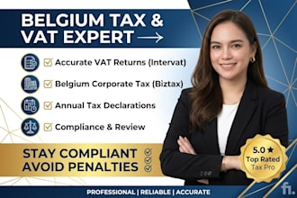 handle belgium corporate tax, vat return, and annual declarations