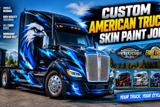 create a custom american truck skin paint job