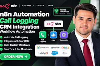 create n8n automation call logging crm integration workflow automation