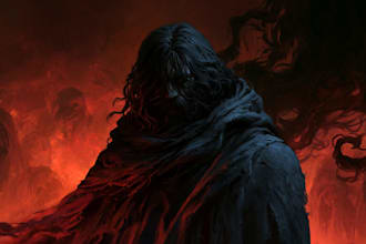 design creepy gothic villains and supernatural character