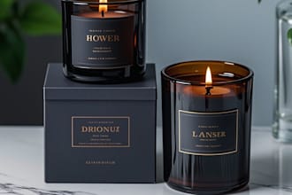 create a luxury home fragrance logo and branding