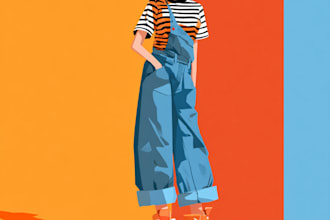 design a custom flat cartoon character or avatar