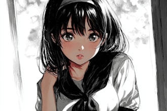 draw a cute anime girl or handsome anime boy character