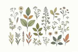 do custom plant artwork for books and branding
