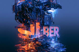 design a futuristic cyberpunk logo with neon effects